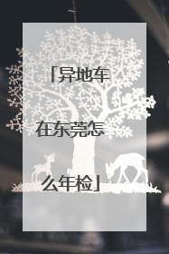 异地车在东莞怎么年检