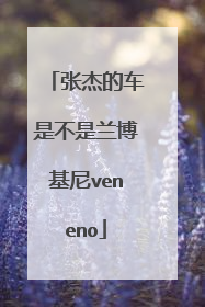 张杰的车是不是兰博基尼veneno