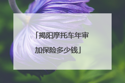 揭阳摩托车年审加保险多少钱