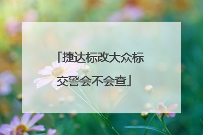 捷达标改大众标交警会不会查