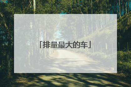 排量最大的车