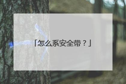 怎么系安全带？