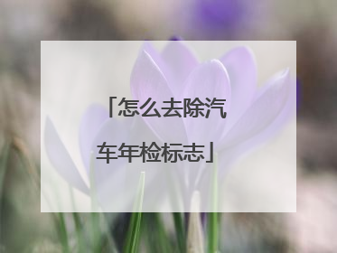 怎么去除汽车年检标志