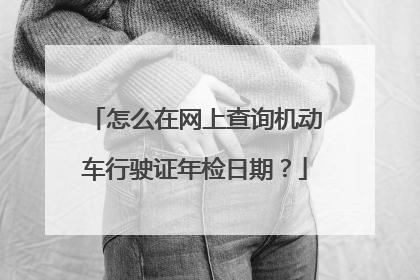 怎么在网上查询机动车行驶证年检日期？