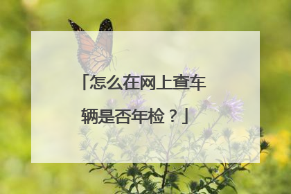 怎么在网上查车辆是否年检？