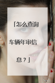怎么查询车辆年审信息？