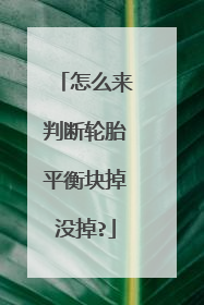 怎么来判断轮胎平衡块掉没掉?