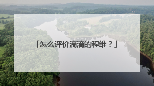 怎么评价滴滴的程维？