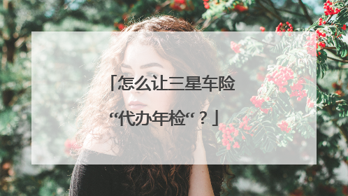 怎么让三星车险“代办年检“？