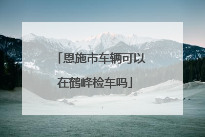 恩施市车辆可以在鹤峰检车吗