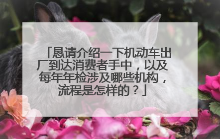 恳请介绍一下机动车出厂到达消费者手中，以及每年年检涉及哪些机构，流程是怎样的？