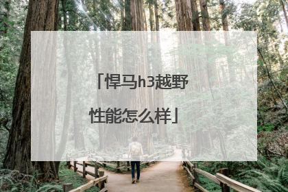 悍马h3越野性能怎么样