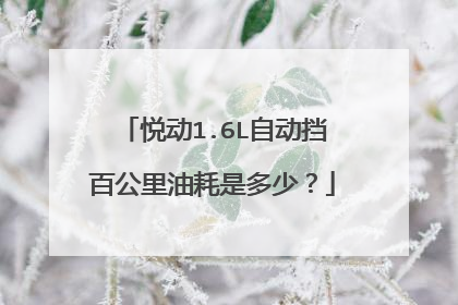 悦动1.6L自动挡百公里油耗是多少？