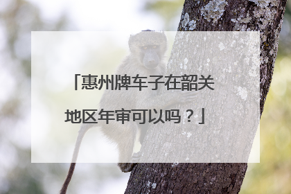 惠州牌车子在韶关地区年审可以吗？