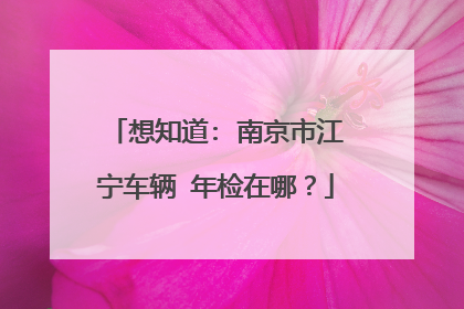 想知道: 南京市江宁车辆 年检在哪？