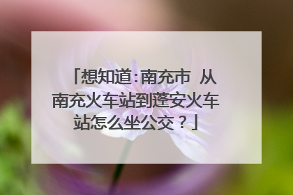 想知道:南充市 从南充火车站到蓬安火车站怎么坐公交？