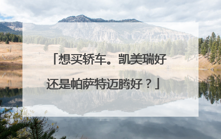 想买轿车。凯美瑞好还是帕萨特迈腾好？