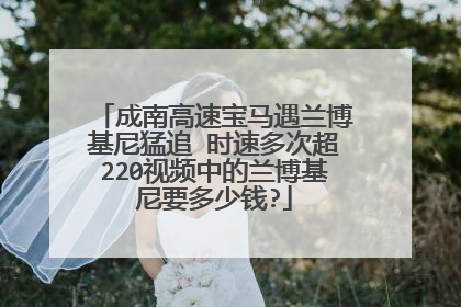 成南高速宝马遇兰博基尼猛追 时速多次超220视频中的兰博基尼要多少钱?