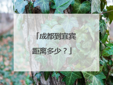 成都到宜宾距离多少？