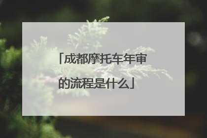 成都摩托车年审的流程是什么