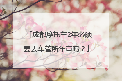 成都摩托车2年必须要去车管所年审吗？