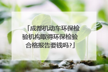 成都机动车环保检验机构取得环保检验合格报告要钱吗?