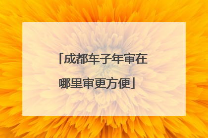成都车子年审在哪里审更方便