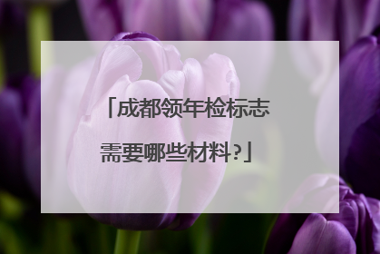 成都领年检标志需要哪些材料?