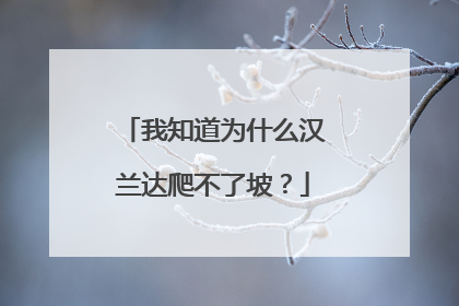我知道为什么汉兰达爬不了坡？