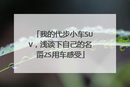 我的代步小车SUV，浅谈下自己的名爵ZS用车感受