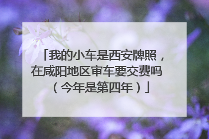 我的小车是西安牌照，在咸阳地区审车要交费吗（今年是第四年）