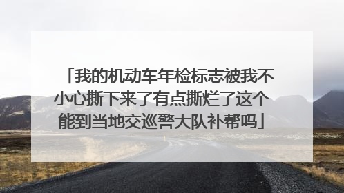 我的机动车年检标志被我不小心撕下来了有点撕烂了这个能到当地交巡警大队补帮吗