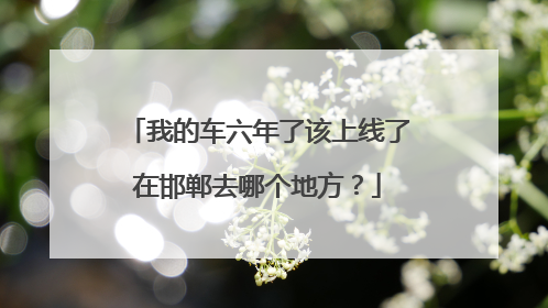我的车六年了该上线了在邯郸去哪个地方？