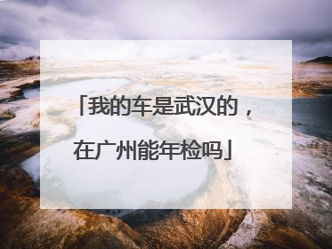 我的车是武汉的，在广州能年检吗