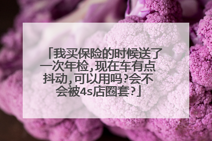 我买保险的时候送了一次年检,现在车有点抖动,可以用吗?会不会被4s店圈套?