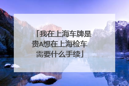 我在上海车牌是贵A想在上海检车需要什么手续