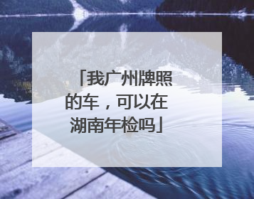 我广州牌照的车，可以在湖南年检吗