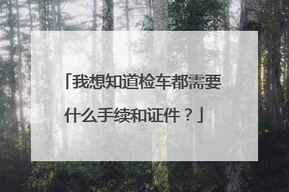 我想知道检车都需要什么手续和证件？