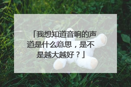 我想知道音响的声道是什么意思，是不是越大越好？