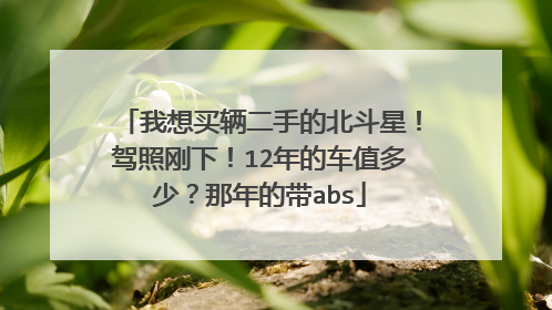 我想买辆二手的北斗星！驾照刚下！12年的车值多少？那年的带abs