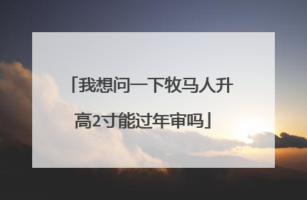我想问一下牧马人升高2寸能过年审吗