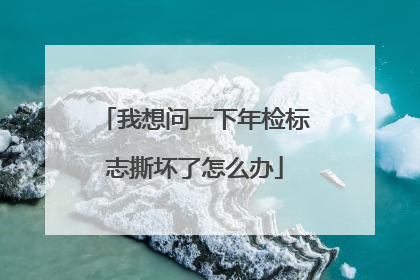 我想问一下年检标志撕坏了怎么办