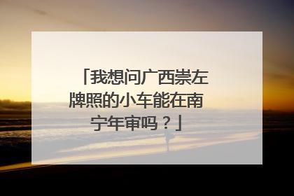 我想问广西崇左牌照的小车能在南宁年审吗？