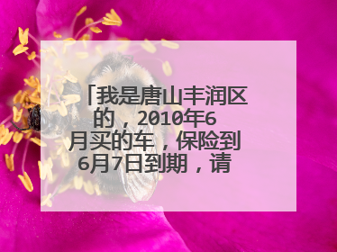 我是唐山丰润区的，2010年6月买的车，保险到6月7日到期，请问什么时候验车？要带什么证件？走哪些程序？