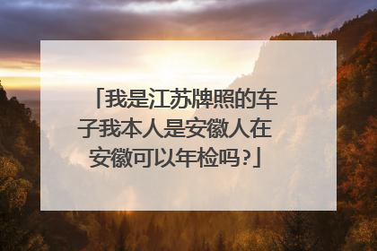 我是江苏牌照的车子我本人是安徽人在安徽可以年检吗?