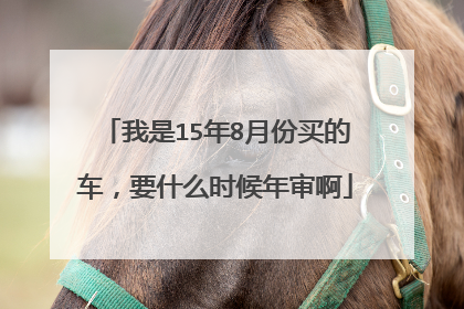 我是15年8月份买的车，要什么时候年审啊