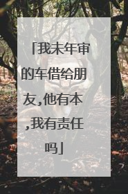 我未年审的车借给朋友,他有本,我有责任吗