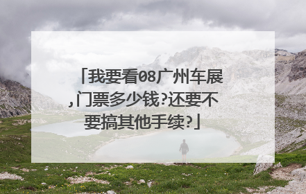 我要看08广州车展,门票多少钱?还要不要搞其他手续?