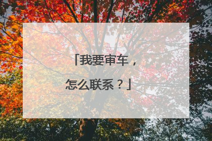 我要审车，怎么联系？