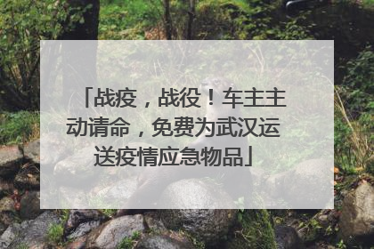 战疫，战役！车主主动请命，免费为武汉运送疫情应急物品